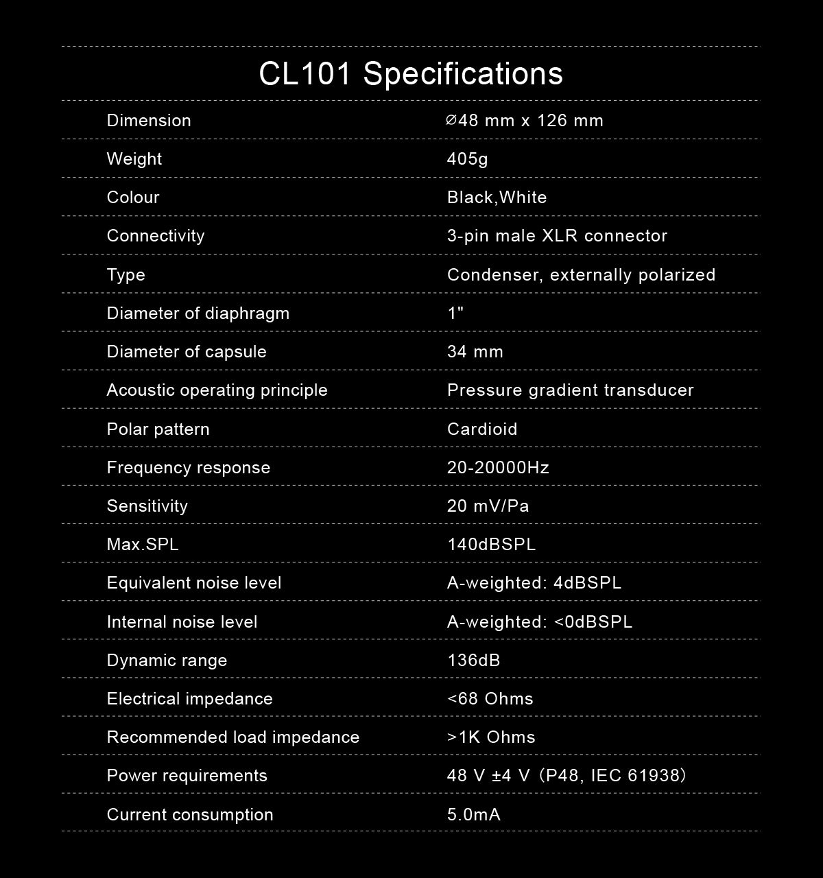 TOPPING CL101 Studio Condenser Microphone