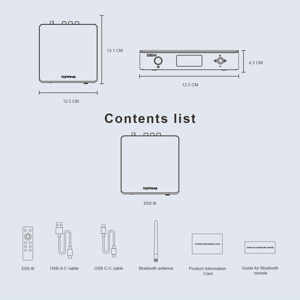 TOPPING D50 III Desktop HiFi DAC and Preamplifier