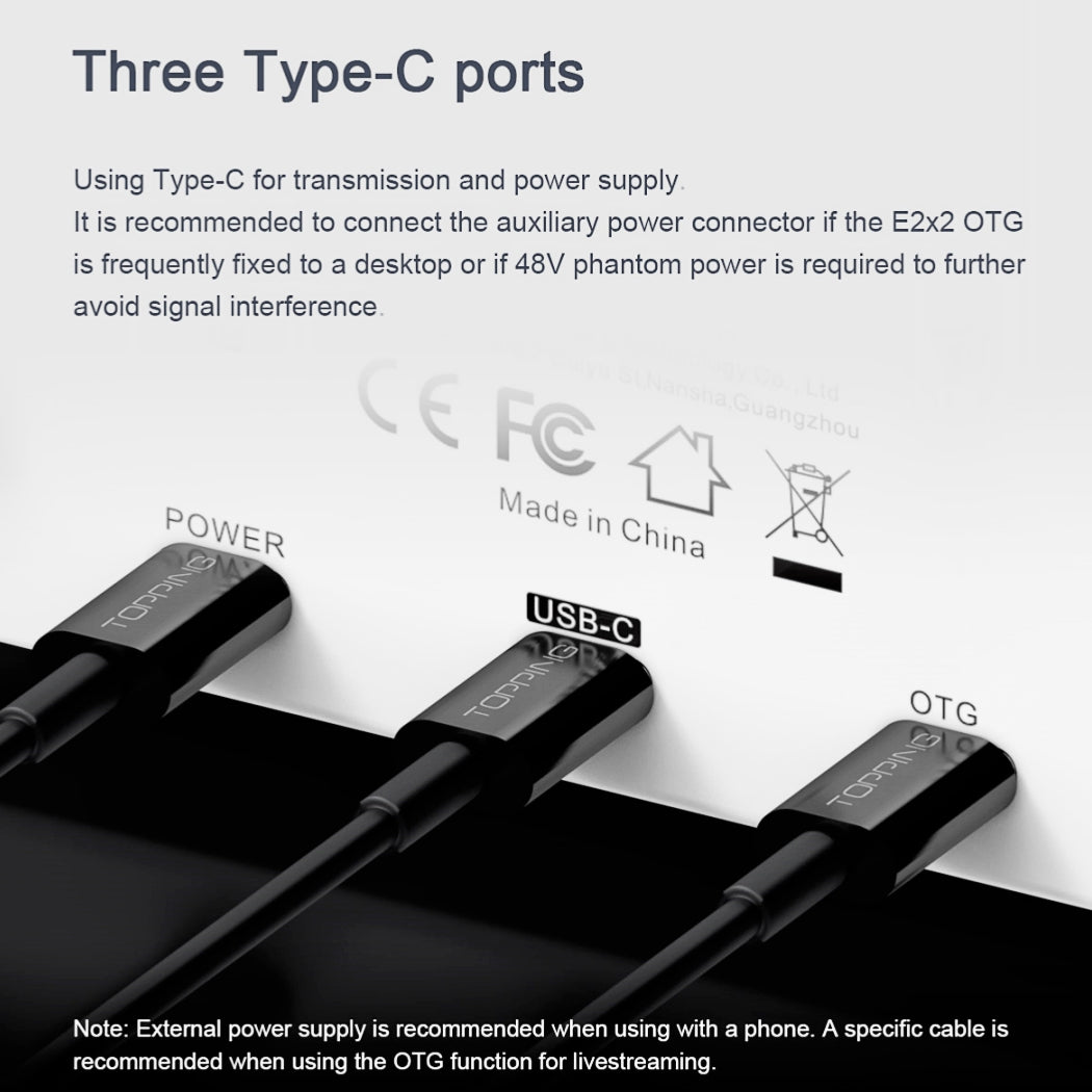 TOPPING E2X2 OTG USB Audio Interface