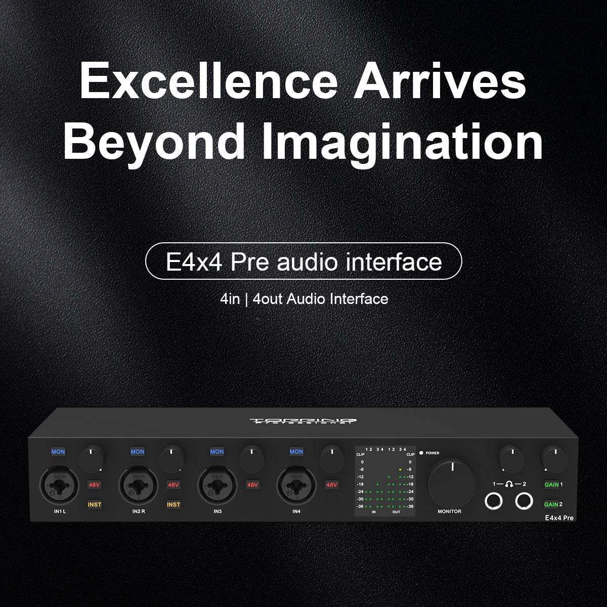TOPPING E4X4 Pre Professional USB Audio Interface