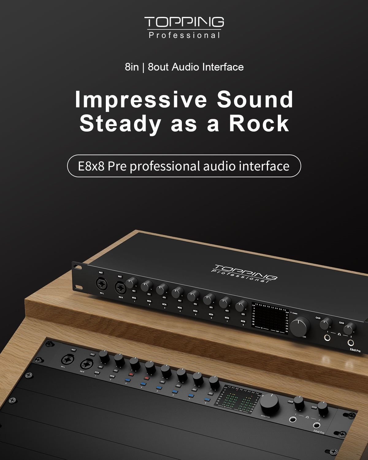 TOPPING E8x8 Pre Professional Audio Interface