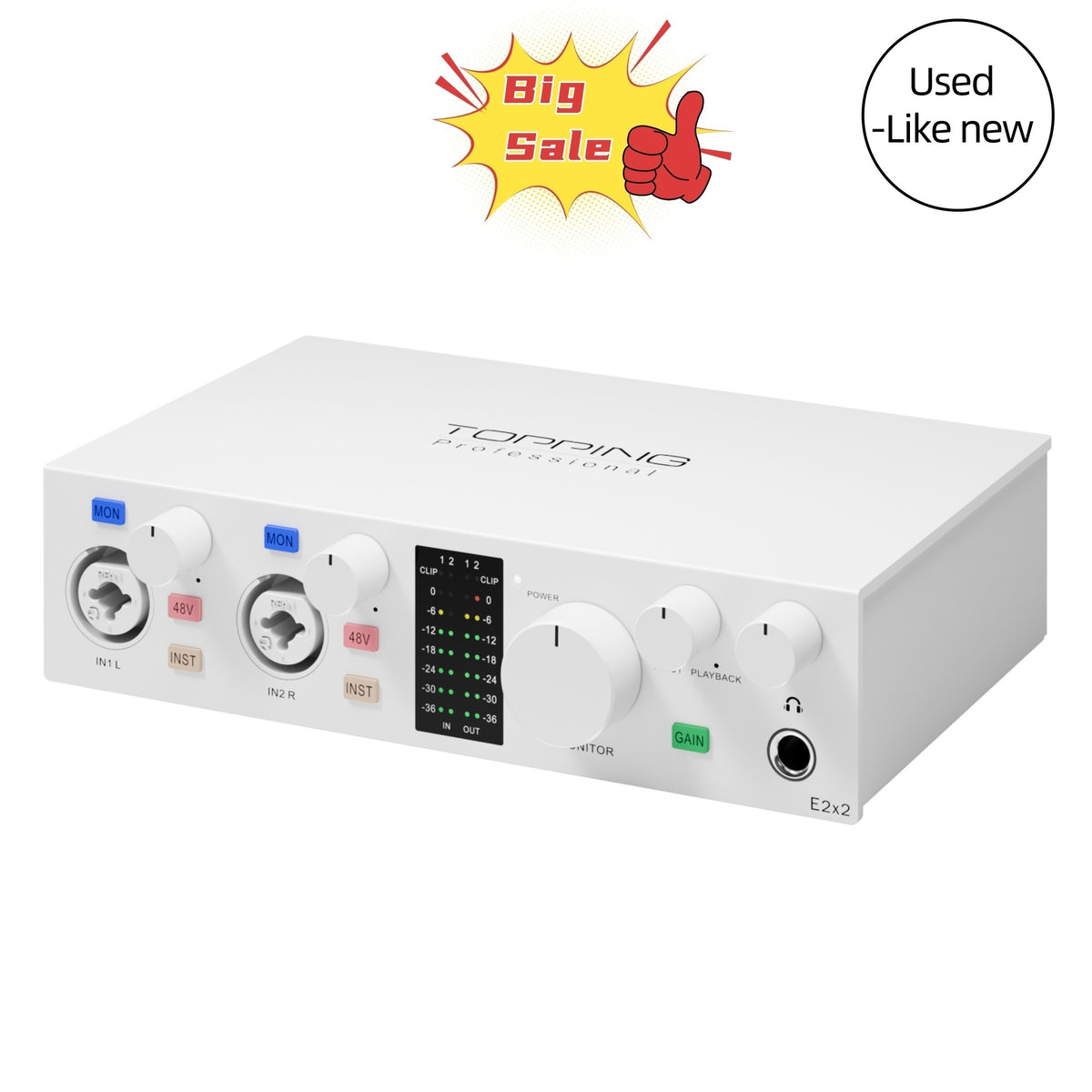 TOPPING E2X2 USB Audio Interface(Used-Like New)