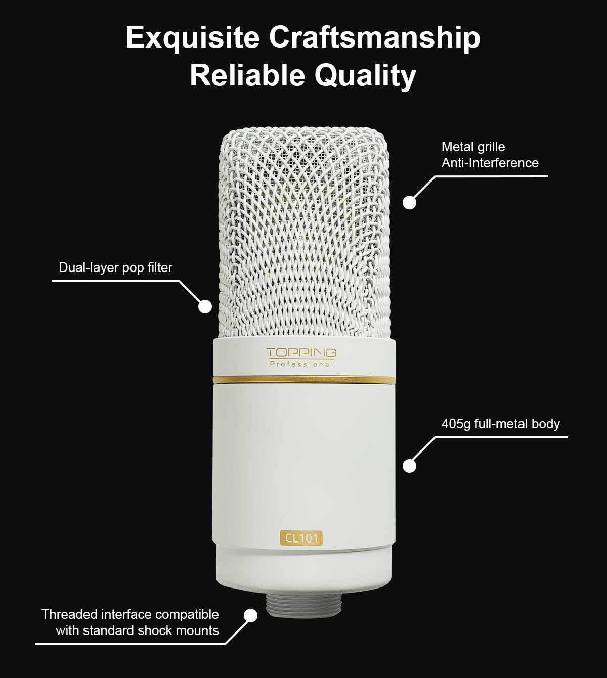 TOPPING CL101 Studio Condenser Microphone