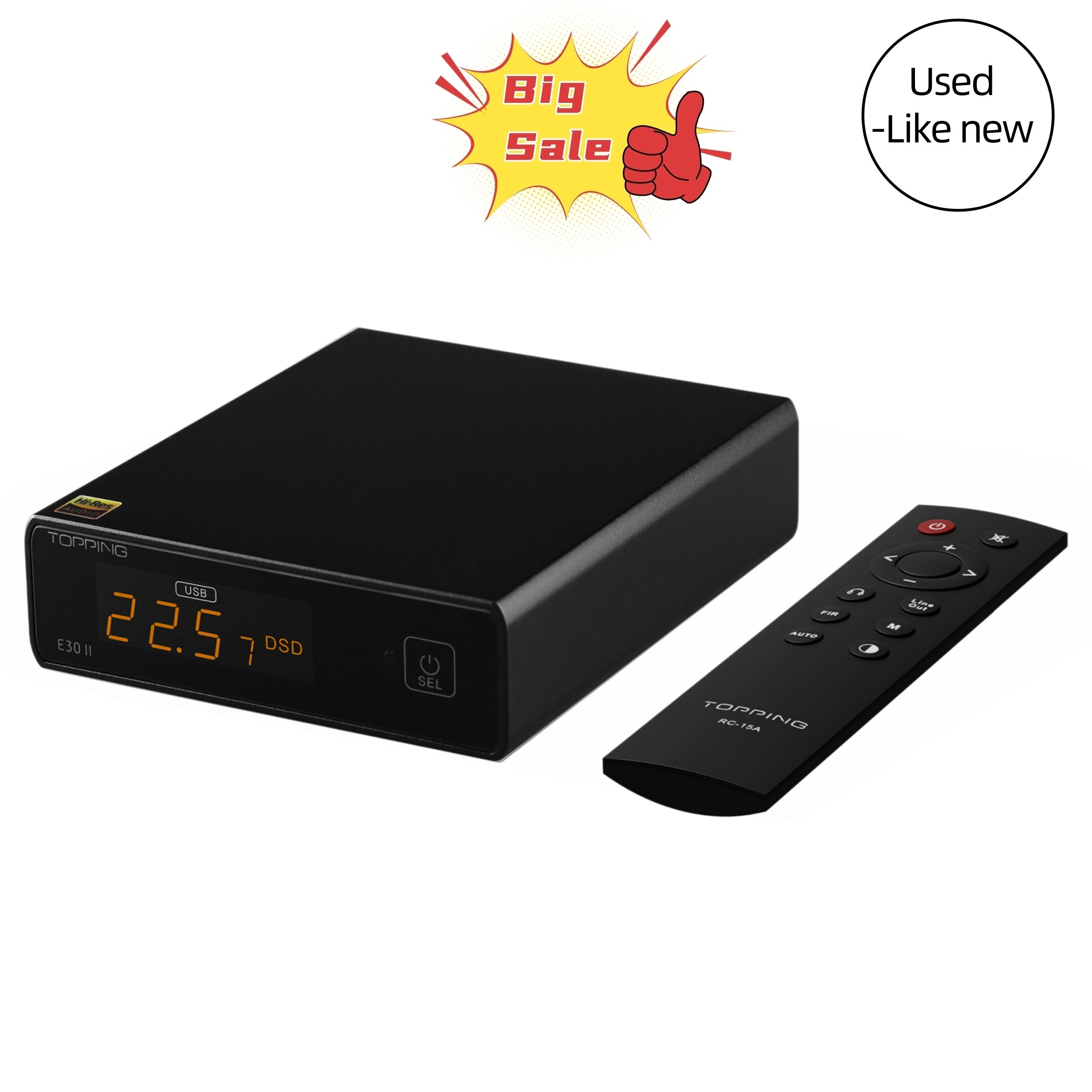 TOPPING E30 II Dual AK4493S Chips Hi-Res Audio DAC（Used-Like New）