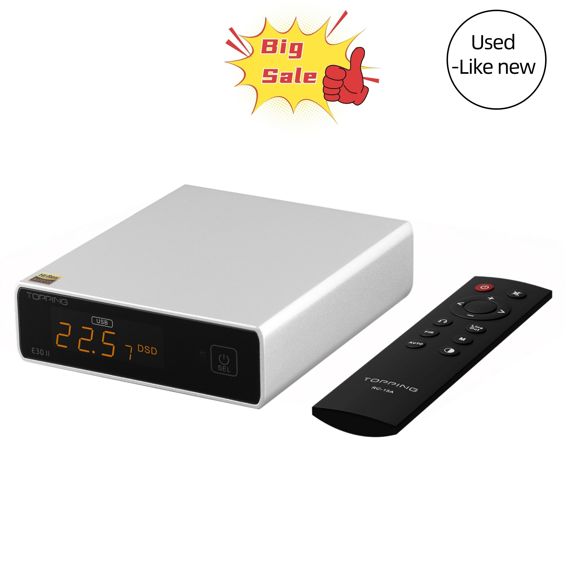 TOPPING E30 II Dual AK4493S Chips Hi-Res Audio DAC（Used-Like New）