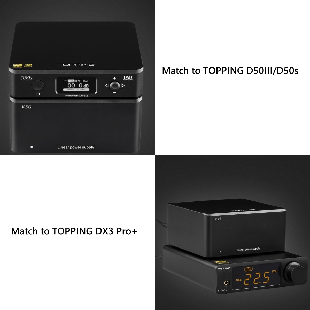TOPPING P50 Linear Power Supply for HiFi Audio
