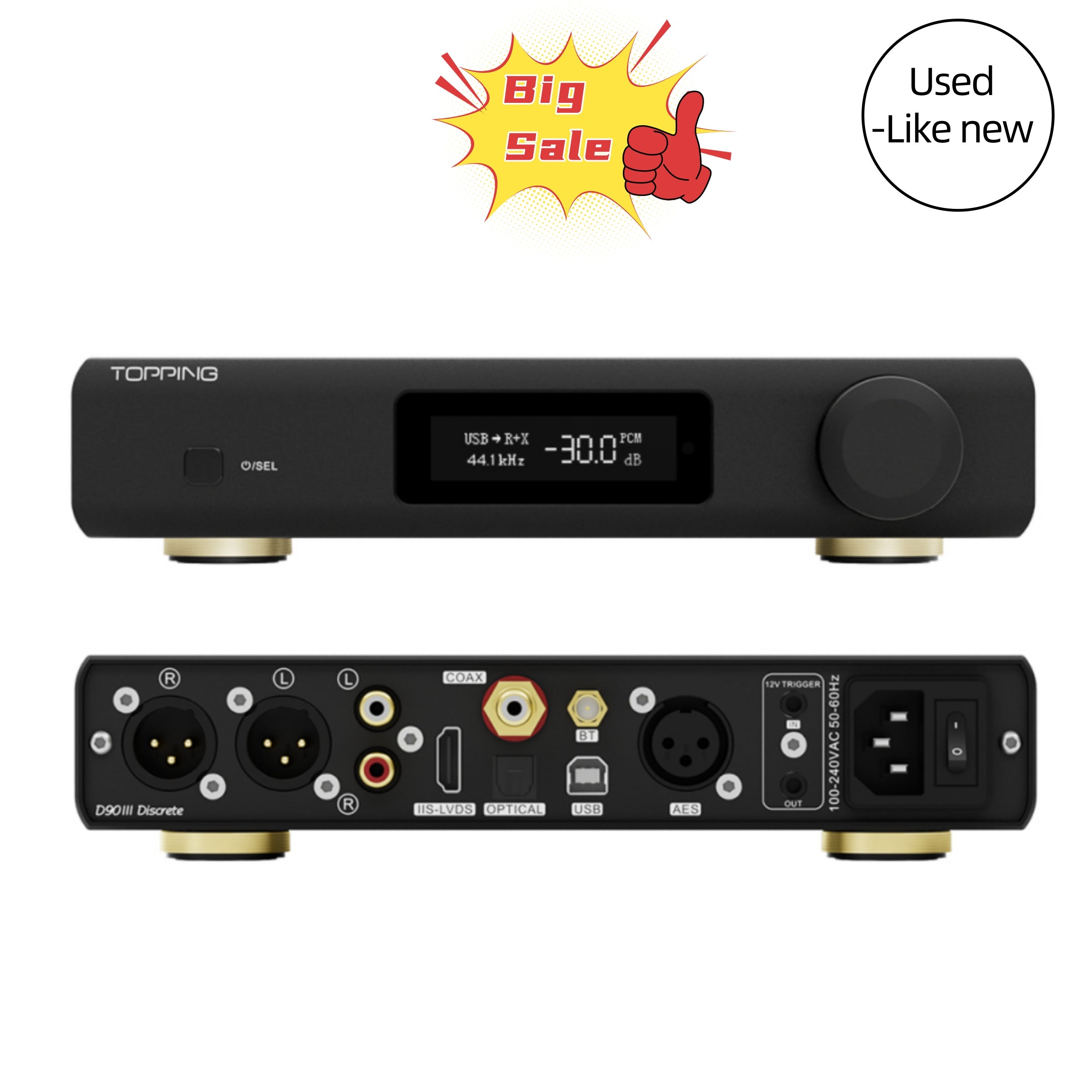 TOPPING D90 III Discrete Full Balance HiFi DAC（Used-Like New）