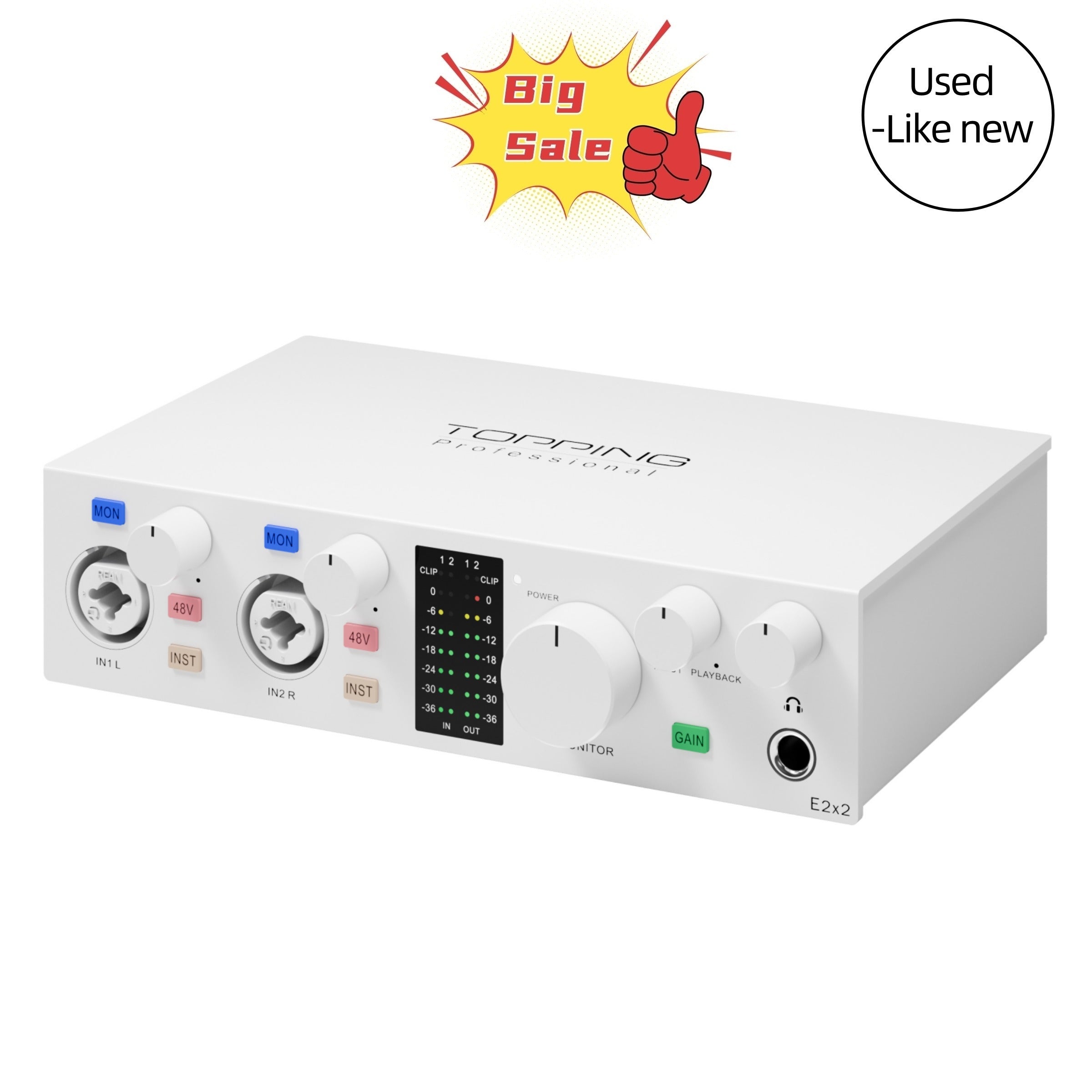 TOPPING E2X2 USB Audio Interface（Used-Like New）
